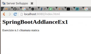 Spring Boot codice java esercizio 1