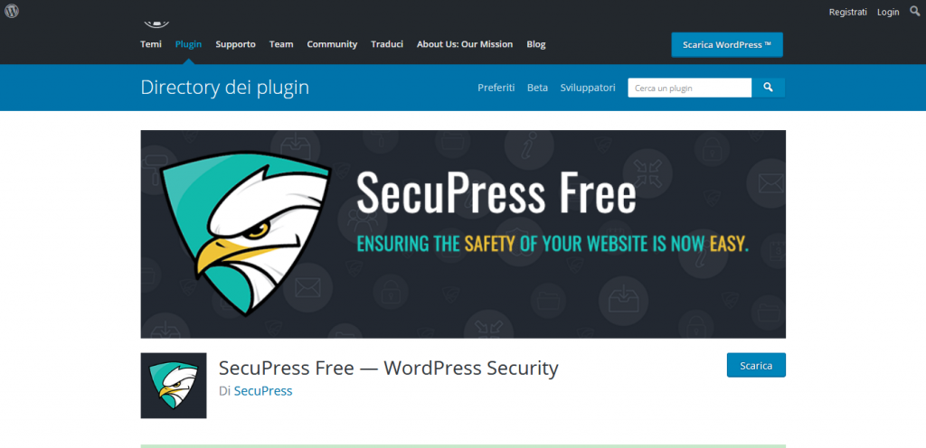 Migliori plugin WordPress Secupress
