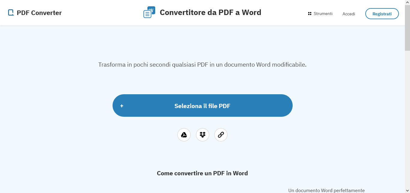 convertitore di file word in pdf