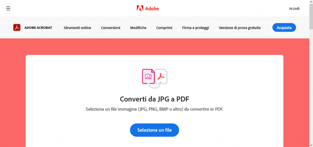Adobe convertitore jpeg pdf